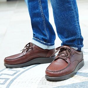 SAS Men's Brown BOUT TIME Lace Up Loafers Sz 13N 13 Narrow